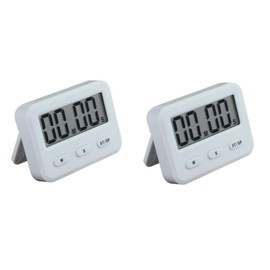 LABRIMP 2pcs Digital Kitchen Timer with Loud Alarm Easy to Use Countdown Timer with Magnetic Back LCD Screen Baking Reminder for Cooking Easy Hanging Kickstand