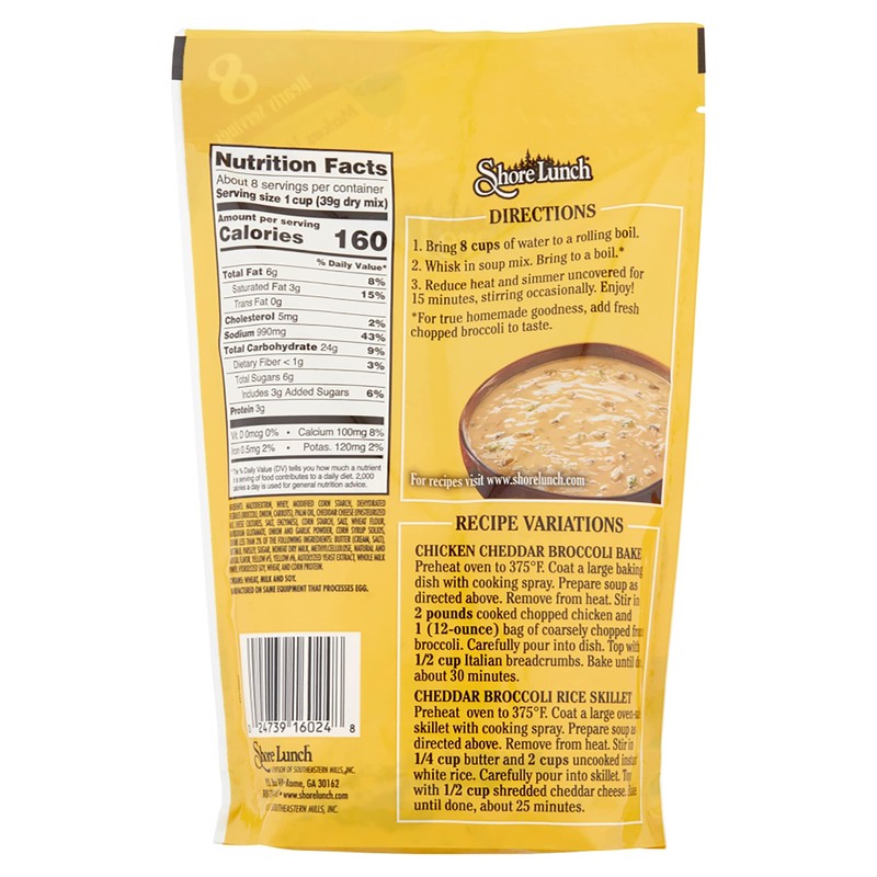 Shore Lunch Cheddar Broccoli Soup Mix, 11-Ounce (Pack of 3)