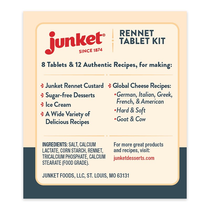 Junket Rennet Tablets, 0.23 Ounce (Pack of 4)