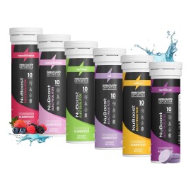 Electrolitos En Tabletas Disolventes 6 Sabores Nuboost Sabor Variado