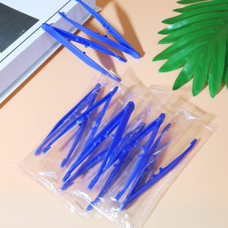 Tweezers,First Aid Tweezers Individually Wrapped,Plastic Tweezers Bulk,Disposable Forceps,Medical Tweezers,Lab Tweezers