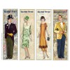 SALE! 24 Twenties Women's Fashion Bookmarks: SIX Cut & Use