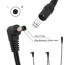 Mozeat Lens 9V 2-Way Guitar Pedal Cables, 1 to 2 Ways Right Angle Plug Daisy Chain Cable Guitar Pedal Power Supply Splitter Cable Electric Guitar Pedal Patch Cables for DC Adapter Plug