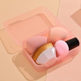 Make-up-Schwamm, latexfrei, Soft Cosmetic Beauty Blender für flüssige Grundierung, Sonnenschutz, Creme, Foundation und verschiedene Verwendungszwecke, Egg-Schwamm, Puder, Puffs, Pinsel, Ei (Rosa)