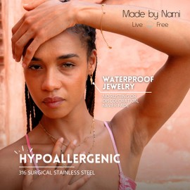 Made by Nami Set of Hanging Earrings with Angel Wings Pendant Silver or Gold Surgical Stainless Steel Hoop Earrings with Pendant Gifts for Women Waterproof Jewellery Hypoallergenic, Stainless Steel