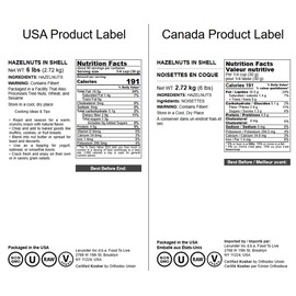 Food to Live Hazelnuts in Shell, 6 Pounds – Oregon Whole Filberts for Snacking Baking and Crafts, Unsalted, Unroasted, Keto, Vegan, Non-GMO, Kosher, Bulk Nuts