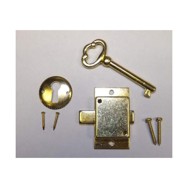 Grandfather Clock Door Lock & Key Set NEW Brass Ridgeway Howard Miller Sligh