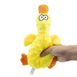 OUANGANC Intelligent Duck Dog Toy - Durable Plush Lamb Chop Stuffed Toy for Small Dogs, Bite Resistant and Fun Water Play, 4 Colors (Yellow)