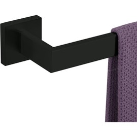36 Inch Towel Bar for Bathroom 12/16/24/28/32/36 Inch Kitchen Towel Holder Matte Black Towel Rod Wall Mounted SUS304 Rustproof Towel Rack Modern Square Design (1, Matte Black, 36 Inch)