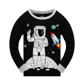 Little Boys Astronaut Pajamas Set 100% Cotton Long Sleeve Pyjamas Toddler Kids Pjs 2 Piece Children Sleepwear Size 6t