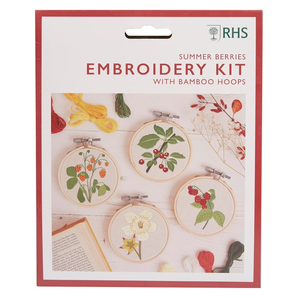 RHS The Royal Horticultural Society Embroidery Hoop Decoration Kit, Summer
