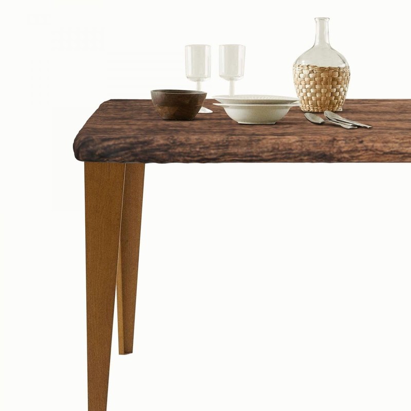 LKEZYOEL Fitted Rectangle Table Cloth for 4ft Table Old Brown
