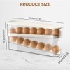 Haipky Space-Saving Rolling Egg Holder for Refrigerator, 12-Large Egg Capacity,