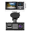Dash Cam Front and Rear Inside 3 Cameras 1080P+720P+480p Car