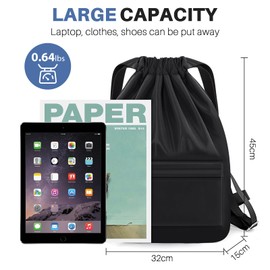 WenYa Swimming Bags for Girls, Swimming Backpack Bags with Wide Straps, Swimming Drawstring Waterproof Bags for Kids Sports Gym Yoga