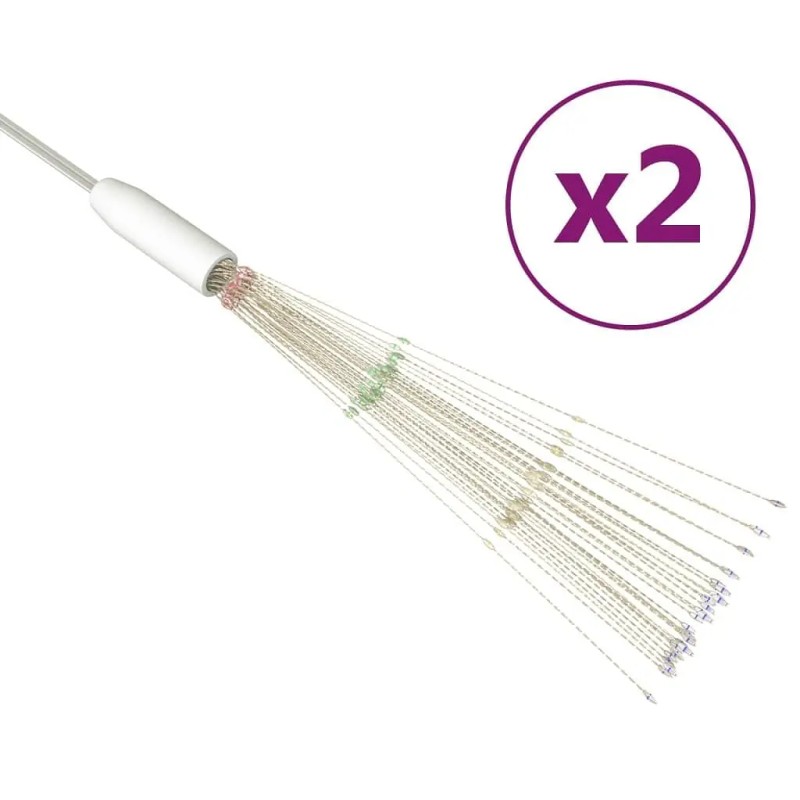 W2B VidaXL Set of 2 Multicolor Copper Firecrack Compact Decorative