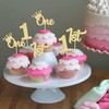 24 piezas de decoración para cupcakes de primer cumpleaños con