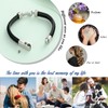 VCCWYQK Cremation Jewelry Urn Motorcycle Bracelet for Ashes Leather Bracelet
