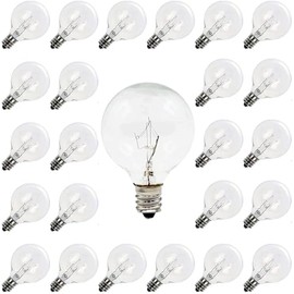 YI LIGHTING - 5W Clear Globe G40 Light Bulbs for String Light Bulb Replacement Bulbs (Pack of 25)