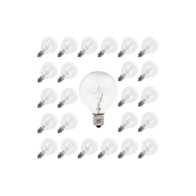 YI LIGHTING - 5W Clear Globe G40 Light Bulbs for
