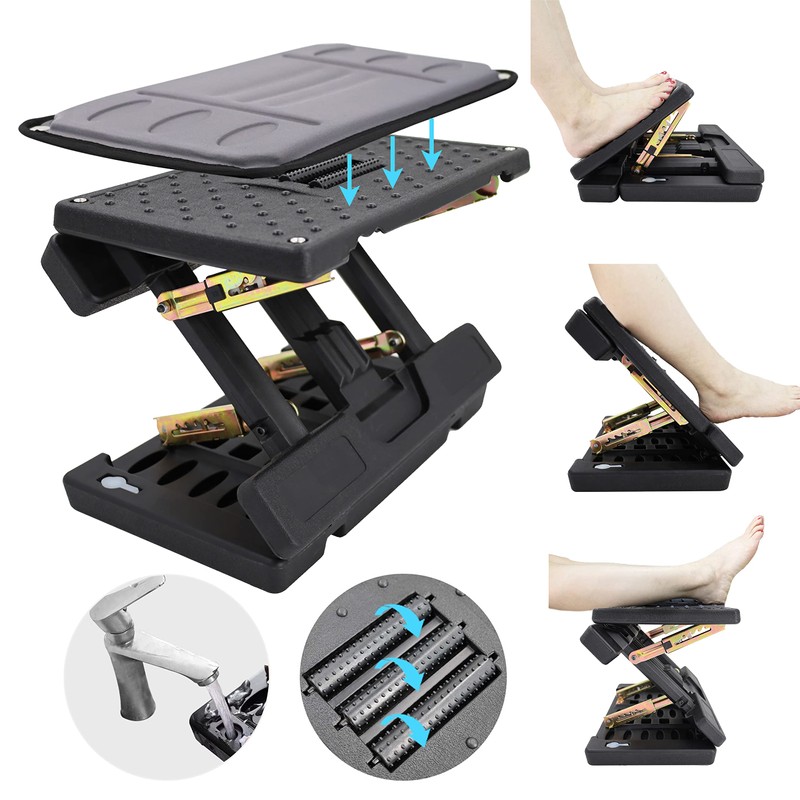 Vhelyom Foot Rest for Under Desk at Work, Height Adjustable