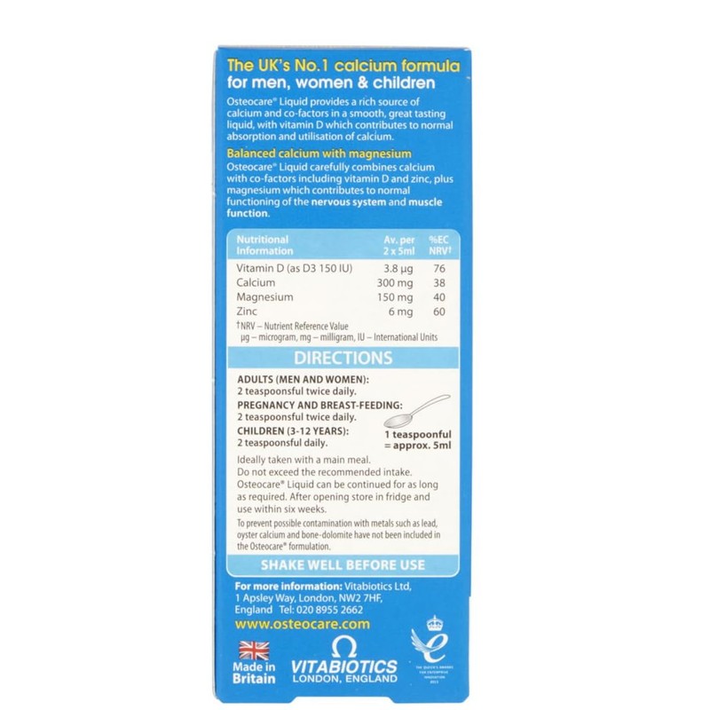 UK's Osteocare Liquid 200ml