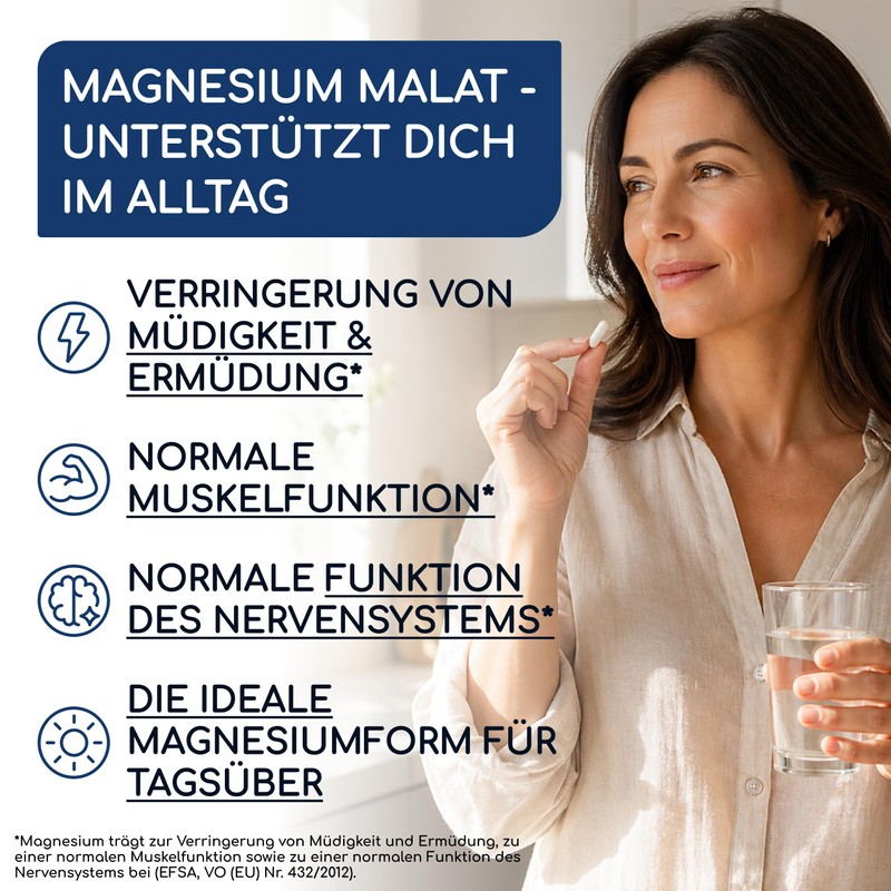 Magnesium Malate 2250 mg per Day, 240 Vegan Capsules -