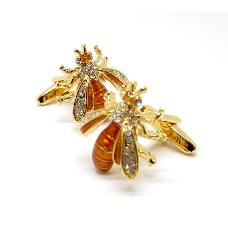 Patch Nation Beekeeper Gold Metal Cufflinks Cuff Links