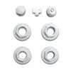 DOJA Barcelona Radiator Mounting Set 1 x 1/2 White Kit