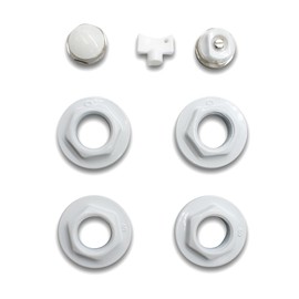 DOJA Barcelona Radiator Mounting Set 1 x 1/2 White Kit for Radiatons Aluminium, Universal Design, Easy Installation - Radiator Set, Optimised Connection, Automatic Radiator Bleeder