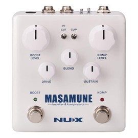 Nux NBK-5 Masamune Booster and Compressor Effects Pedal for Guitar + keepdrum Power Supply