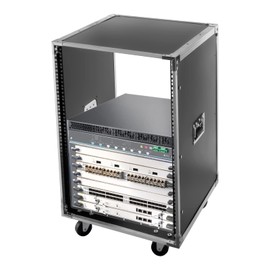16U Portable Rolling Network Rack,Network Rack Open Frame with 4 Universal Wheels,Top and Bottom Cable Management,Open Frame Network Rack for IT & AV Gear for Audio Video, Telecom, Equipment Rack