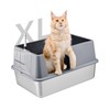 Stainless Steel Litter Box with Lid, Extra Large Metal Cat