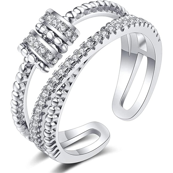 JINJIASC Fidget Ring Anxiety Rings For Women Girls Ring with