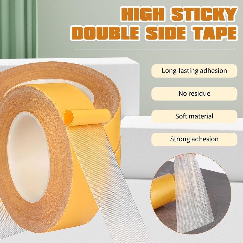panthra 5PCS Super Sticky Double Sided Tape, High Adhesive Fabric