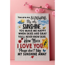 Retro Design You are My SUNSHINE Wooden Sign, SUNSHINE Novelty Self standing Wooden Plaque
