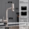 AIMADI Waterfall Kitchen Faucet with Pull Down Sprayer, Modern Single