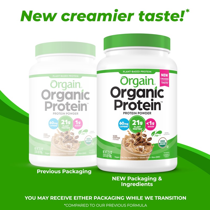 Orgain Orgain Organic Vegan Protein Powder, Iced Coffee - 21g