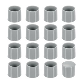 sourcing map 36Pcs Chair Leg Caps, 12mm (4/9 Inch) Non-Marking PVC Chair Leg Tips Non-Slip Chair Leg Floor Protectors Round Table Covers End Caps for Furniture, Grey