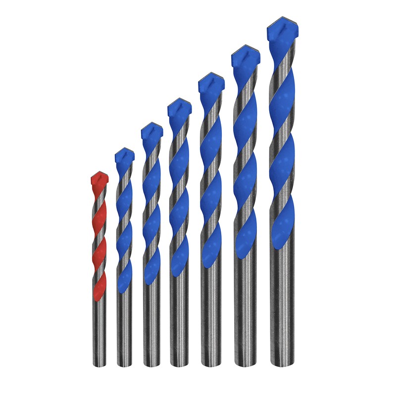Faithfull FAIMCD10120 Tungsten Carbide Tipped Contruction Drill Bits 7 Piece