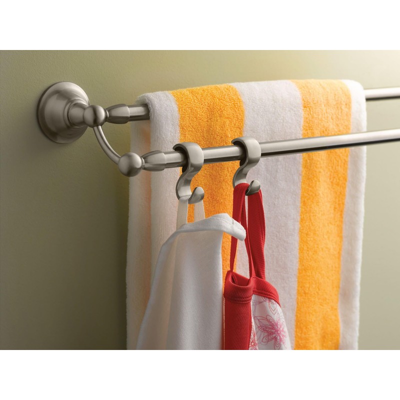 Moen Sage Collection Spot Resist Brushed Nickel 24-Inch Double-Towel Bar,