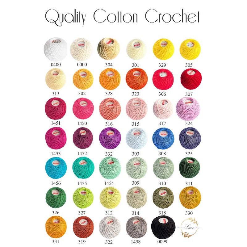 Cotton Crochet Yarn Double Mercerized Thread 220yd/200m Ball 1.05oz/30g Knitting