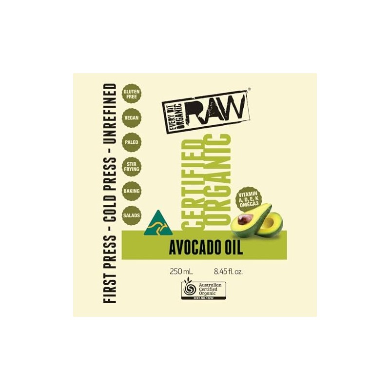Every Bit Organic Cold Pressed Avocado Oil 250 ml