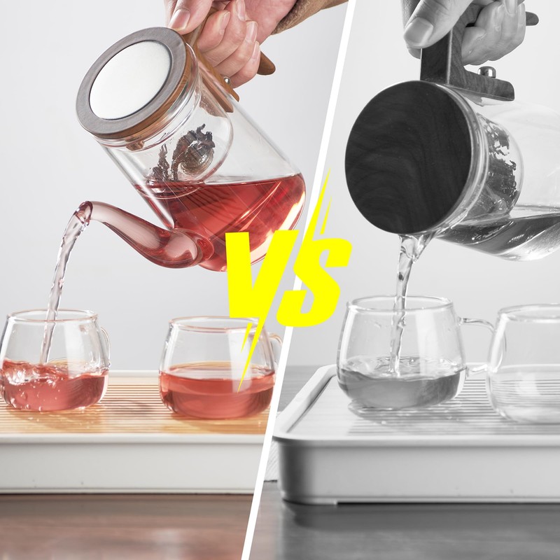 MEDAMOC Enchanti Tea Pot, Glass Magic Teapot with Strainer-800ML