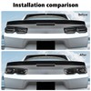 Voodonala for Chevy Camaro 2019+ Rear Tailgate Lamp Cover Smoke