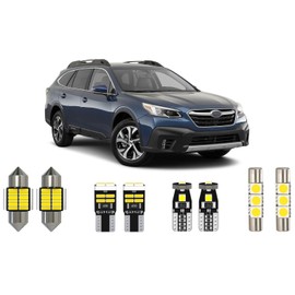 Xpismii 12 Piece 6000K White Outback Interior LED Lights Kit Package Replacement for Subaru Outback 2010 2011 2012 2013 2014 2015 2016 2017 2018 2019 2020, with Placement Diagram and Install Tool