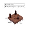 WAYUTO Walnut Crystal Display Stand Rock Display Holder Three-Peg Display