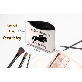 Horse Riding Gift Yes I Have A Retirement Plan I'll Be Riding Cosmetic Bag Horse Lovers Gift (I'll Be Riding CA Bag)