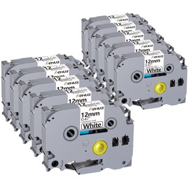 10 x Tze231 hehua Replacement for Brother P-Touch Tapes TZe-231 Tz-231 Tz Tape 12 mm 0.47 White Label Tape Compatible with Brother P Touch h105 h100lb h101c h100r H107B pt-1000 1010 e100 1280 TPT-E56