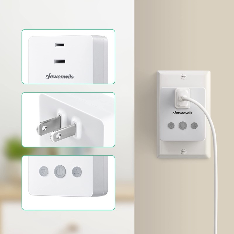 DEWENWILS Plug-in Lamp Dimmer Switch, Wireless Remote Dimmer Plug for